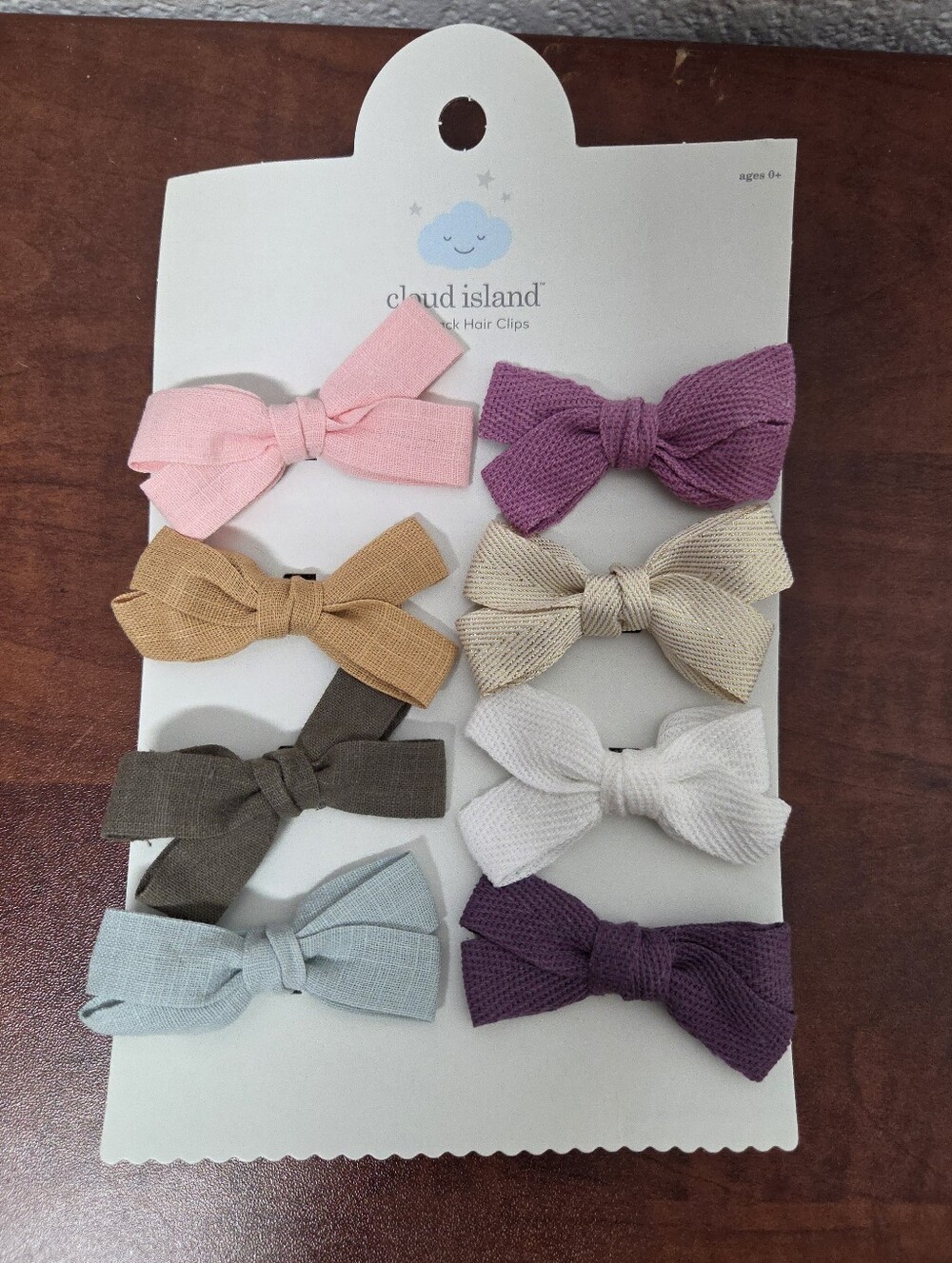 Cloud Island Kids Bow Hair Clips - Multi Color Set Nwt